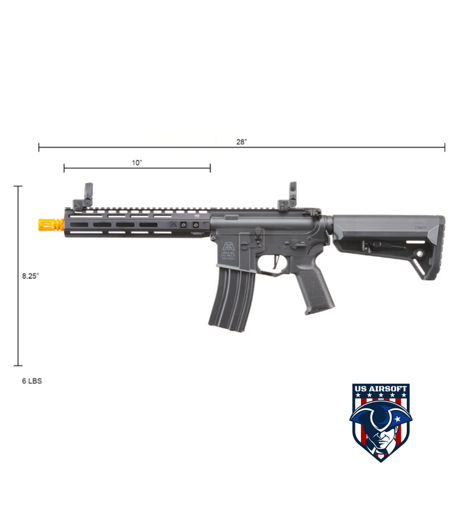 BG Defense Type-A MK2 Gen 3 AEG Rifle by Lancer Tactical - (Black) - 12"