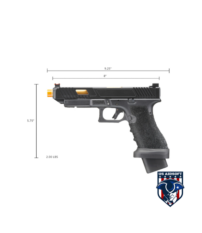 Army Armament R34-1 Gas Blowback Airsoft Pistol (Color: Tan / Black)