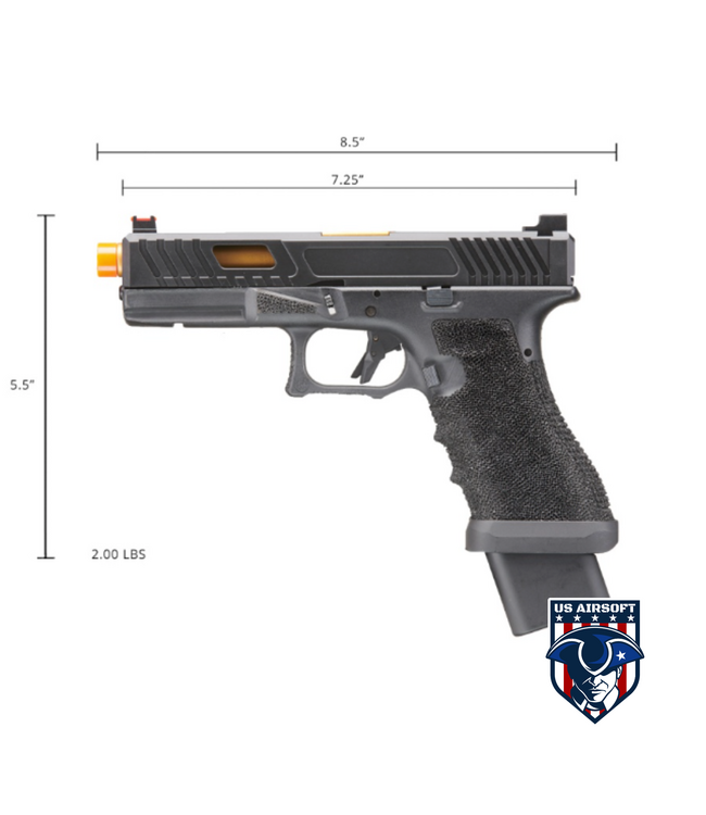 Army Armament R34-2 Gas Blowback Airsoft Pistol (Color: Tan / Black)