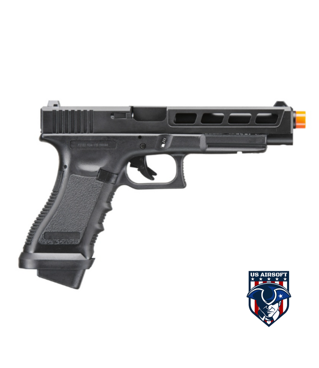 Army Armament R34-FB Gas Blowback Pistol w/ Enhanced Thumb Rest (Color: Black)