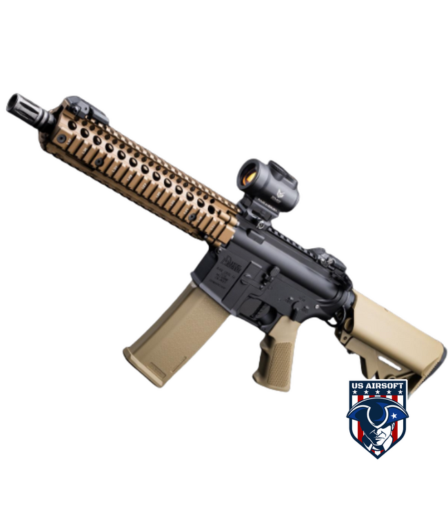 EMG x Daniel Defense MK18 SA-E19 EDGE Airsoft AEG Rifle - Specna Arms w/ HAL 2 MOSFET (Color: Chaos Bronze)