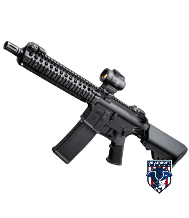 EMG x Daniel Defense MK18 SA-E19 EDGE Airsoft AEG Rifle - Specna Arms w/ HAL 2 MOSFET (Color: Black)