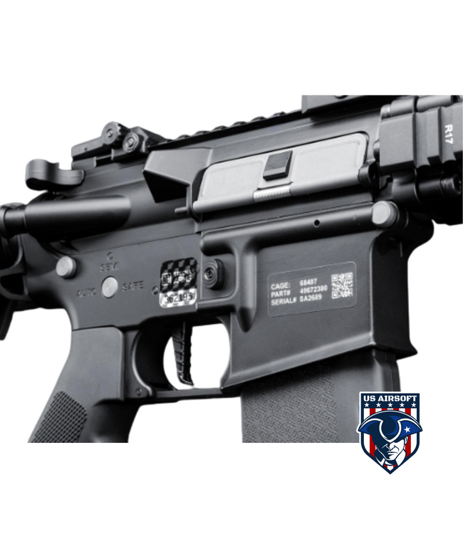 EMG x Daniel Defense MK18 SA-E19 EDGE Airsoft AEG Rifle - Specna Arms w/ HAL 2 MOSFET (Color: Black)