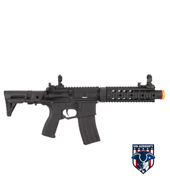 Lancer Tactical LT-15SBDL-G2 Gen 2 AEG Rifle w/ PDW Stock and Mock Suppressor (Color: Black)