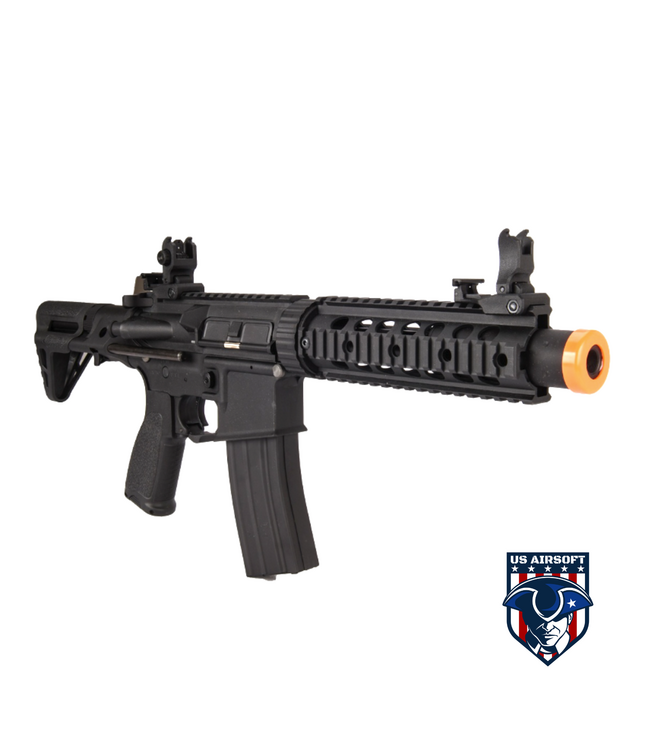 Lancer Tactical LT-15SBDL-G2 Gen 2 AEG Rifle w/ PDW Stock and Mock Suppressor (Color: Black)