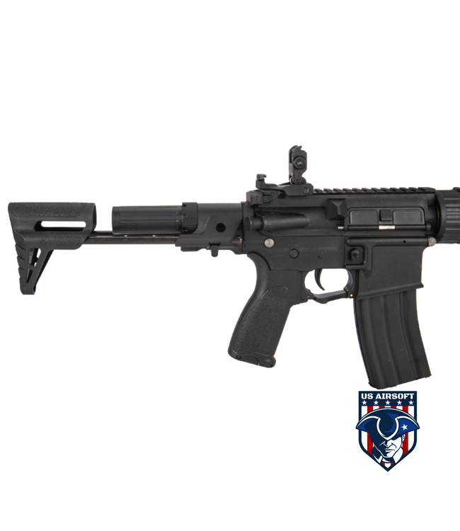 Lancer Tactical LT-15SBDL-G2 Gen 2 AEG Rifle w/ PDW Stock and Mock Suppressor (Color: Black)