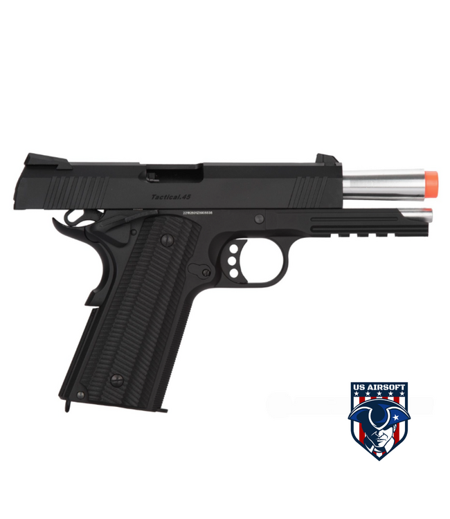 Golden Eagle MF 3332 OTS Tactical .45 Gas Blowback Airsoft Pistol - BLACK