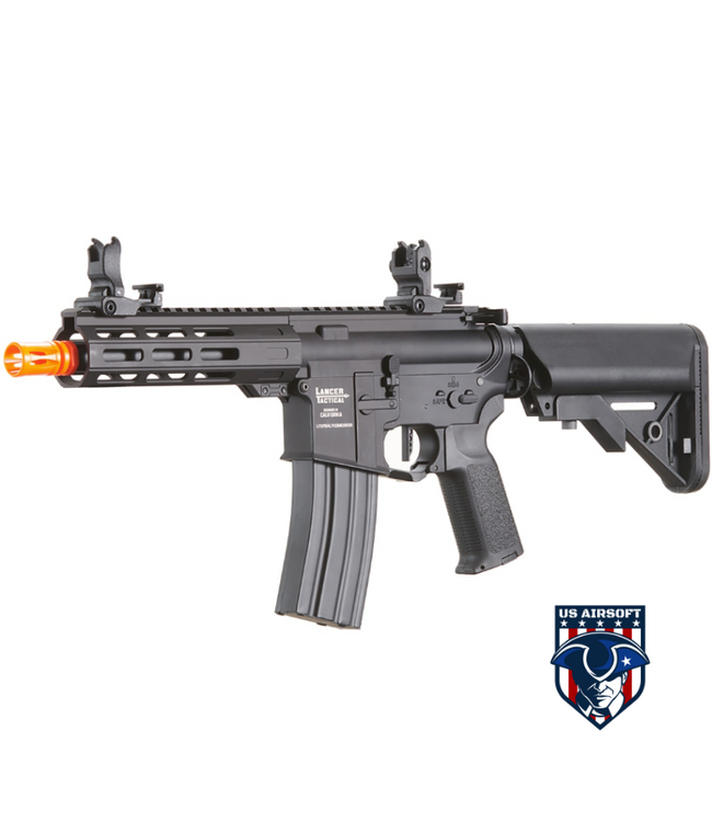 Lancer Tactical Low FPS Viking 7" M-LOK Proline Series M4 Airsoft Rifle w/ Crane Stock (Color: Black)