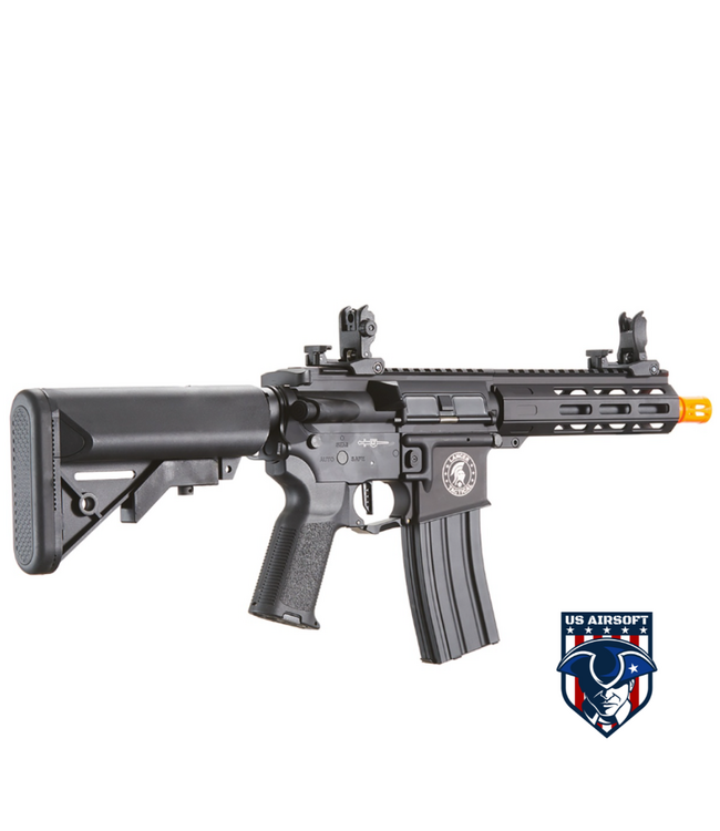 Lancer Tactical Low FPS Viking 7" M-LOK Proline Series M4 Airsoft Rifle w/ Crane Stock (Color: Black)