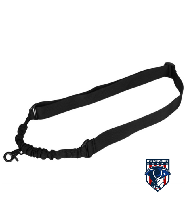 Lancer Tactical Adjustable Airsoft Single Point Sling - BLACK