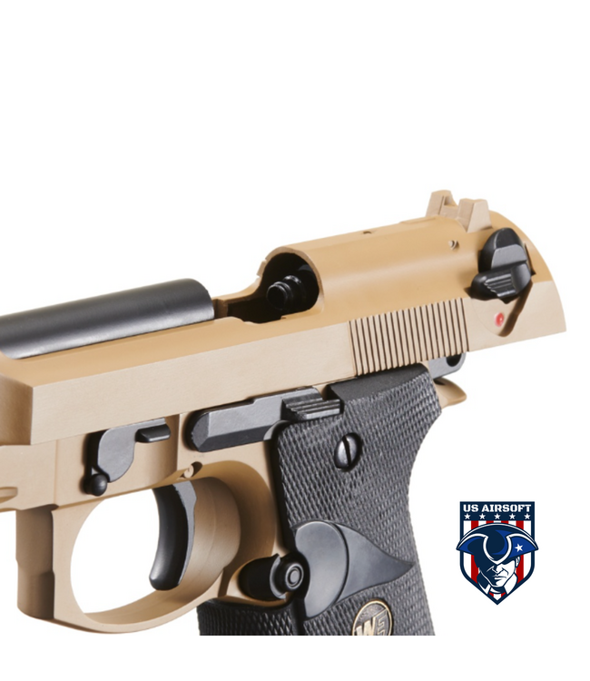 WE-Tech M9A1 Navy Gas Blowback Airsoft Pistol with No Markings (Color: Tan)