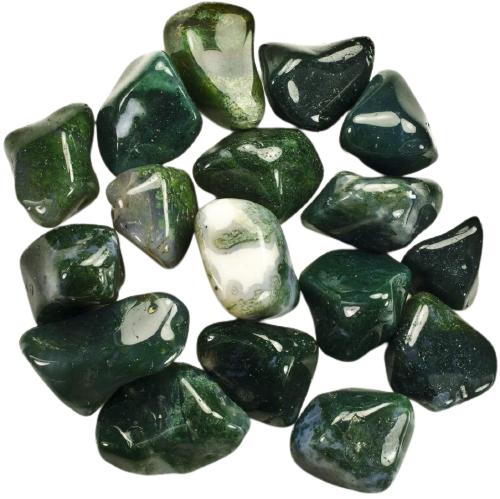 Tumbled Polished Stones | Moss Agate-1