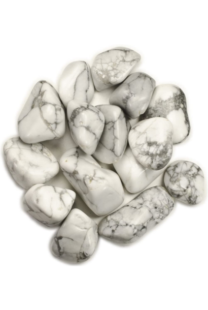Tumbled Polished Stones | White Howlite