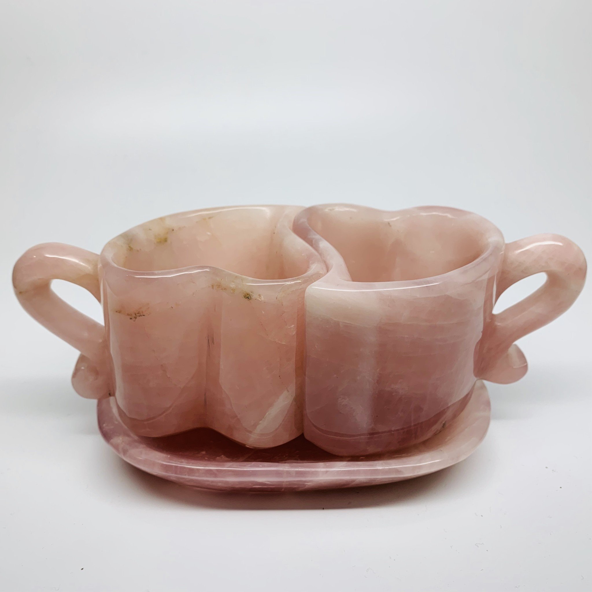 EXCLUSIVE High Quality Rose Quartz Crystal Teacup Set