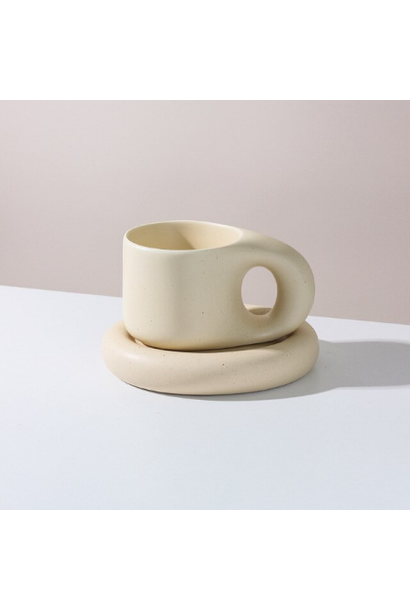 Ceramic Chunky Mug Set | Apricot