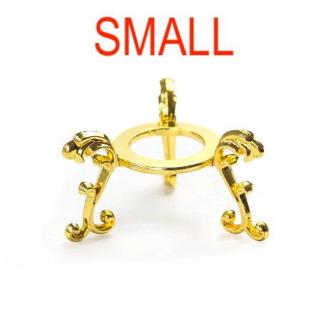 Crystal Sphere Stand | Gold Ornamental | Small-1