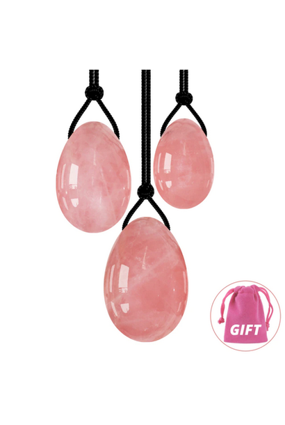 Yoni Eggs 3 Pack | Rose Quartz