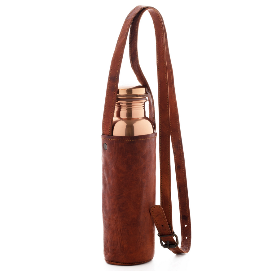 Bottle Carrier | Brown Leather-1