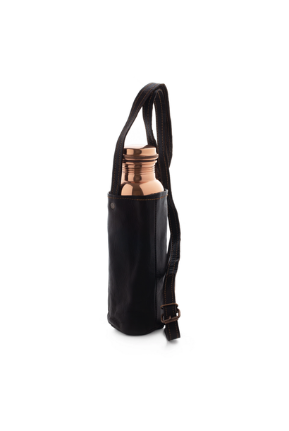 Bottle Carrier | Black Leather