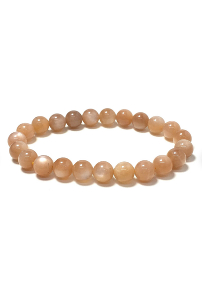 Tumbled Stone Bracelet | Peach Moonstone