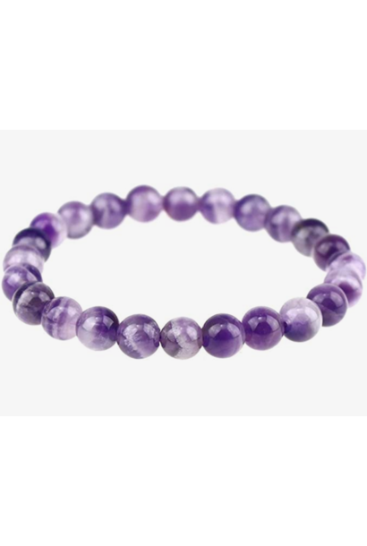 Tumbled Stone Bracelet | Chevron Amethyst