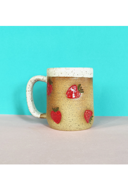 Hand Crafted Ceramic Mug - Strawberry