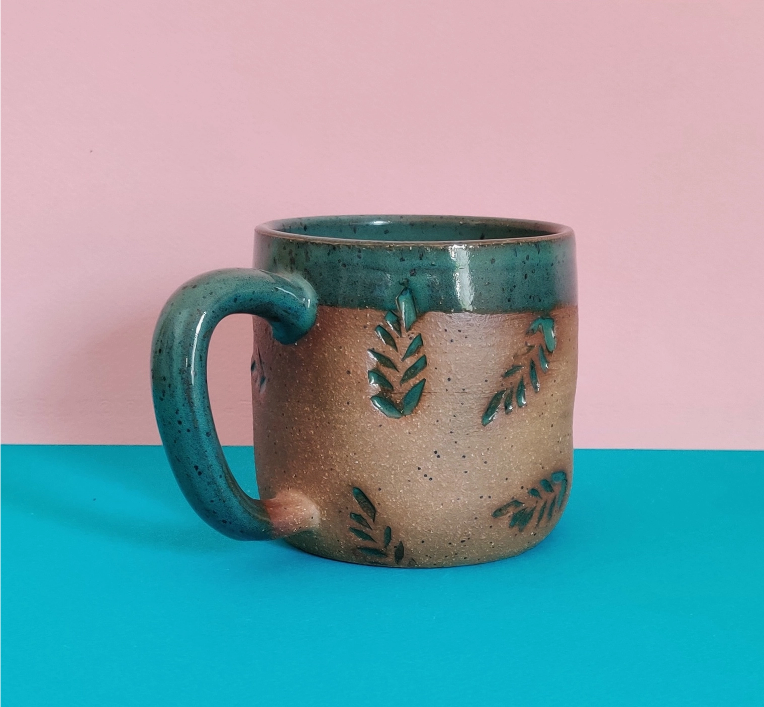 Hand Crafted  Ceramic Mug  - Ferns-1