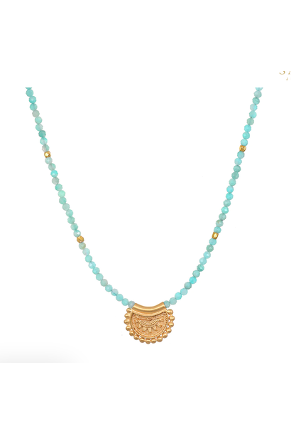 Amazonite Mini Mandala Choker | Necklace