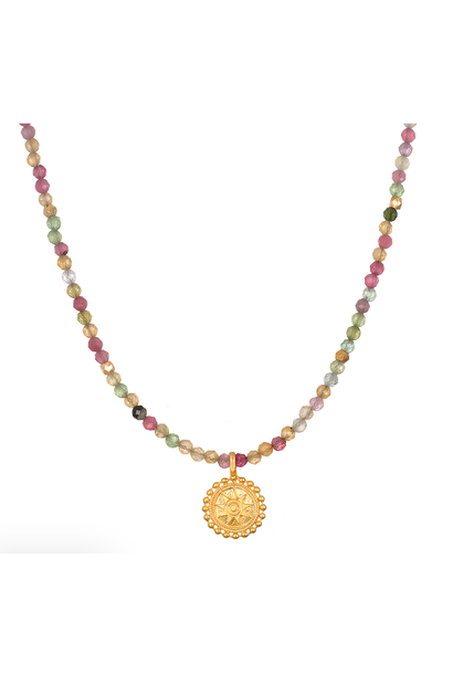 Tourmaline Mini Mandala Choker | Necklace