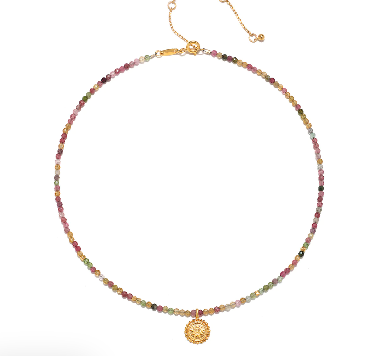 Tourmaline Mini Mandala Choker | Necklace-2