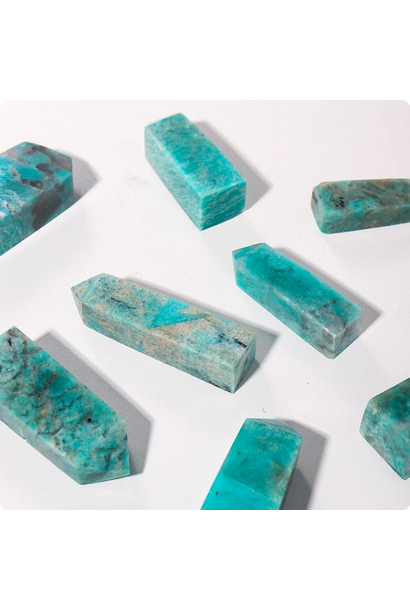 6209 - Amazonite Tower - Large - 7.5-8cm - 4 Faceted Sides - sold by piece