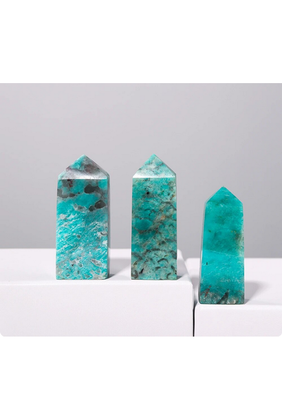 6210 - Amazonite Tower - Small - 5-6cm -  6 Faceted Sides - sold by piece