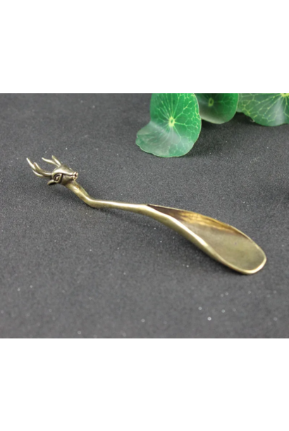 Brass Tea Scoop | Deer Head
