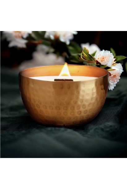 PLUM BLOSSOM & CYPRESS | Brass Bowl Candle