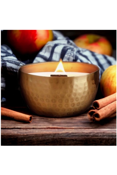 HONEYCRISP CIDER + CINNAMON | Brass Bowl Candle