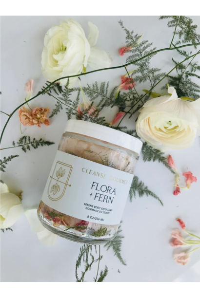 6514 - Flora + Fern Body Treatment Scrub - 8oz - Serene Body Exfoliant