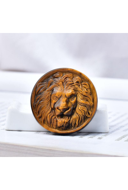 Lion Carving | Tiger's Eye