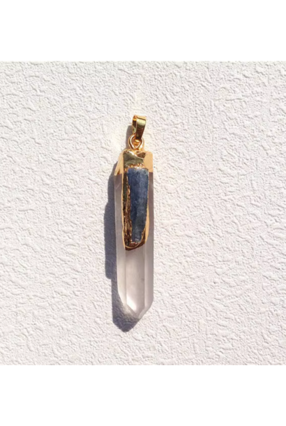 Pendant | Clear Quartz with Blue Kyanite