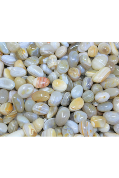 Tumbled Polished Stone | BANDED AGATE