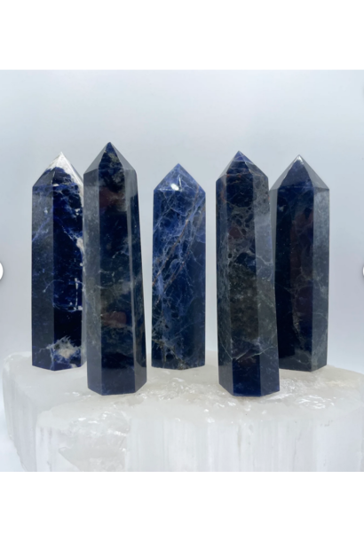 6676 - Sodalite Tower - Small - Shorter than 2.5" - High Quality Sodalite