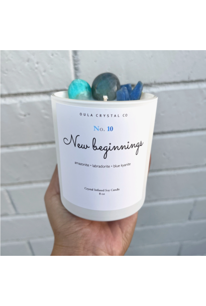 Crystal Infused Candle | NEW BEGINNINGS