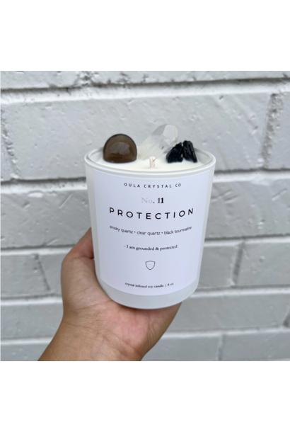 Crystal Infused Candle | PROTECTION
