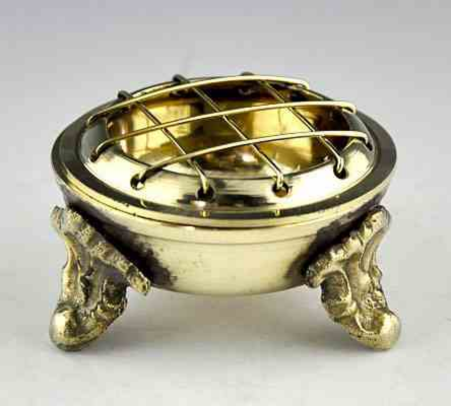 Brass Burner with Claw Feet
