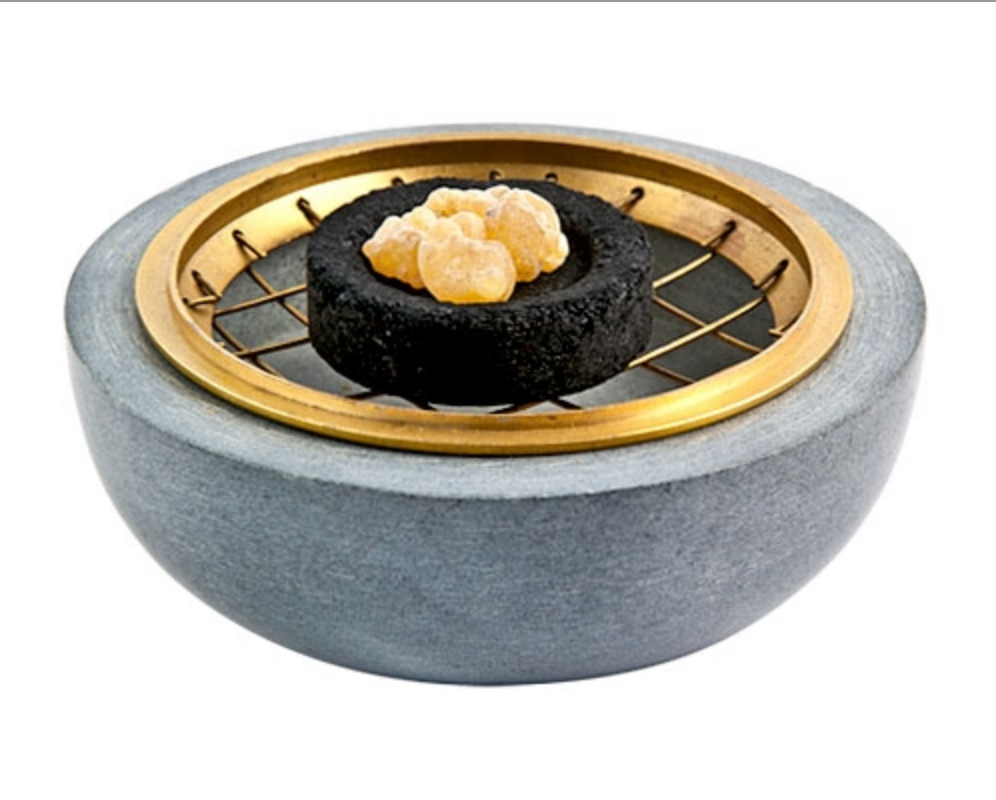 Grey Soapstone Resin Burner