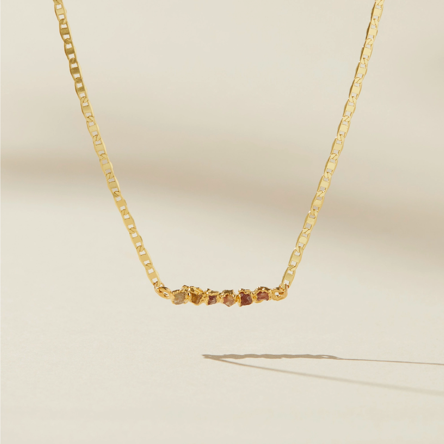 Orange Ombré Crystal Necklace