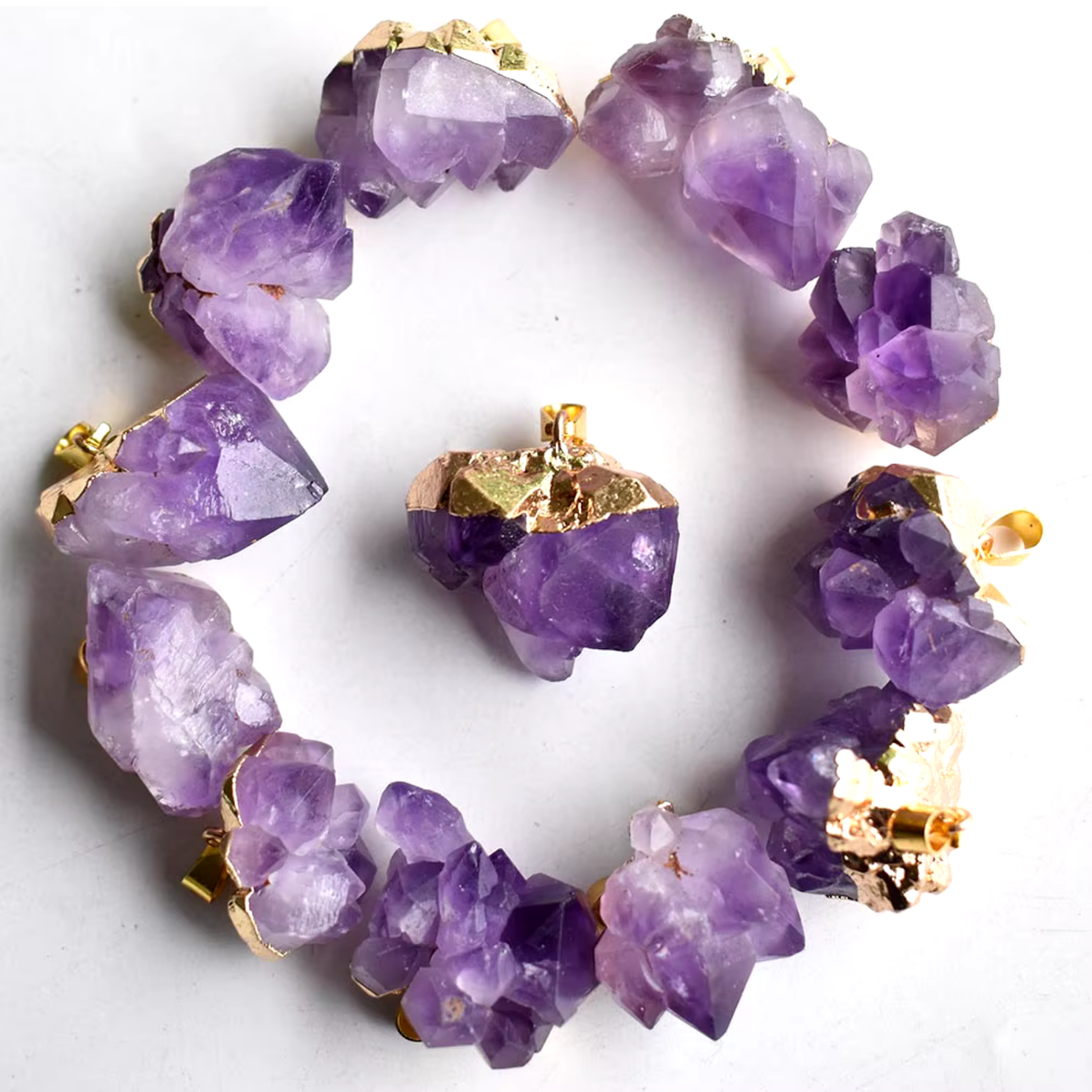 Amethyst Flower Pendant 