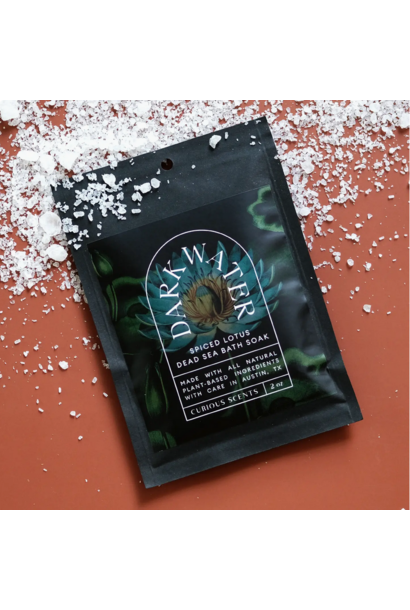 6922 - Dark Water - Spiced Lotus - Botanical Sea Salt Bath Soak - 2.5oz - Curious Prints