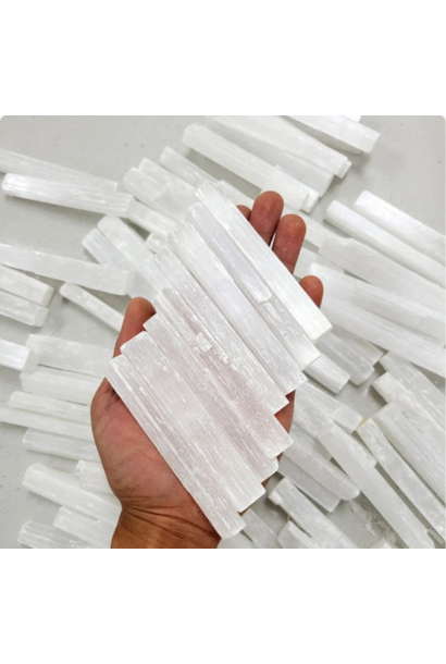 Selenite Wand | Raw | 4" Long