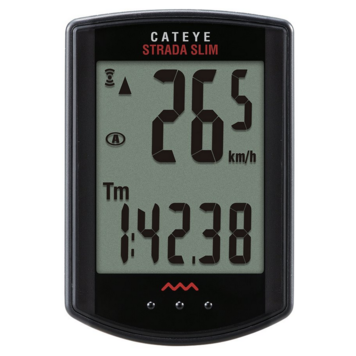 CatEye Strada Wireless Slim Bike Computer, Black
