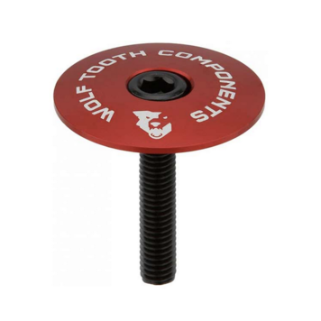 Ultralight Stem Cap and Bolt, 1-1/8'' (Red)